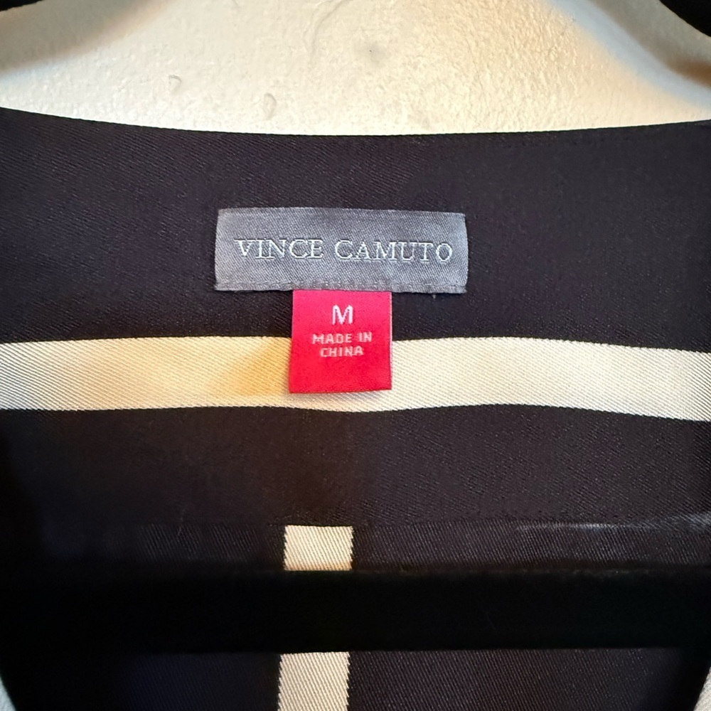 Vince Camuto Black and White Striped Blouse - Picture 4 of 5